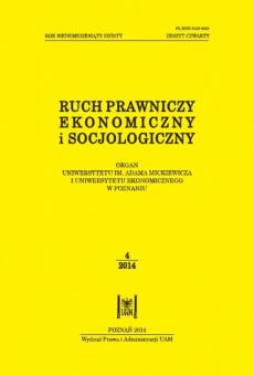 Ruch Prawniczy, Ekonomiczny i Socjologiczny 4/2014