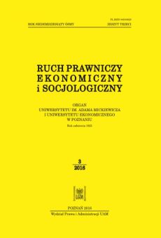 Ruch Prawniczy, Ekonomiczny i Socjologiczny 3/2016