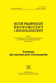 Ruch Prawniczy, Ekonomiczny i Socjologiczny 1/2018
