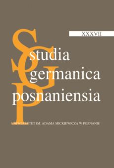 Studia Germanica Posnaniensia, v. XXXVII