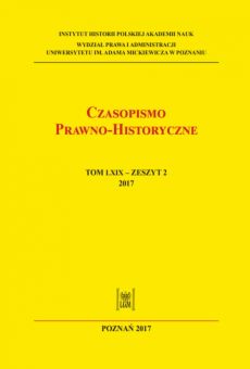 Czasopismo Prawno-Historyczne tom LXIX, zeszyt 2