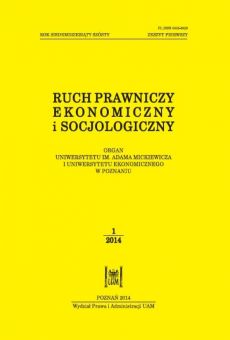 Ruch Prawniczy, Ekonomiczny i Socjologiczny 1/2014