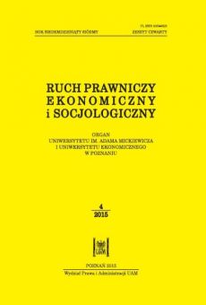 Ruch Prawniczy, Ekonomiczny i Socjologiczny 4/2015