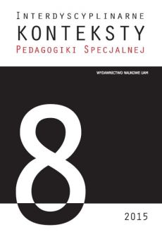 Interdyscyplinarne Konteksty Pedagogiki Specjalnej 8/2015