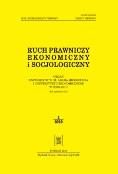 Ruch Prawniczy, Ekonomiczny i Socjologiczny 1/2019