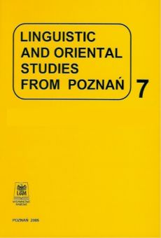 Linguistic and Oriental Studies from Poznań - vol.VII