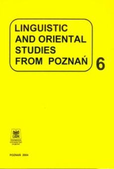 Linguistic and Oriental Studies from Poznań - vol.VI