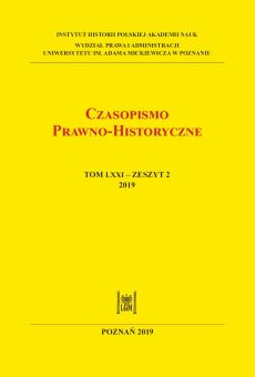 Czasopismo Prawno-Historyczne, tom LXXI, zeszyt 2