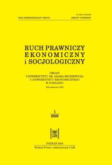 Ruch Prawniczy, Ekonomiczny i Socjologiczny 1/2020