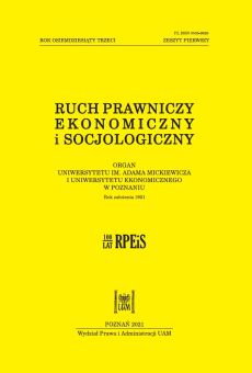Ruch Prawniczy, Ekonomiczny i Socjologiczny 1/2021