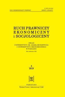 Ruch Prawniczy, Ekonomiczny i Socjologiczny 4/2019