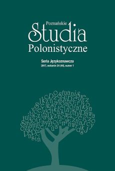 Poznańskie Studia Polonistyczne. Seria Językoznawcza, vol. 24 (44), nr 1