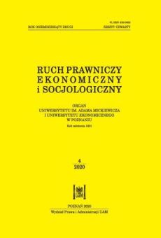 Ruch Prawniczy, Ekonomiczny i Socjologiczny 4/2020