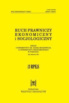 Ruch Prawniczy, Ekonomiczny i Socjologiczny 3/2021