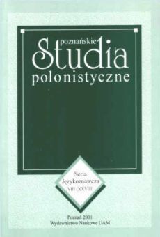 Poznańskie Studia Polonistyczne VIII