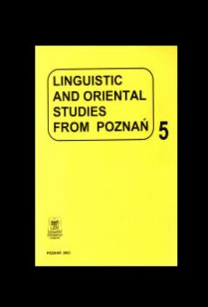Linguistic and Oriental Studies from Poznań - vol. V