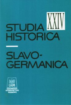 Studia Historica Slavo-Germanica XXIV