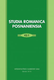 Studia Romanica Posnaniensia 45/1. Raconter les émotions / Raccontare le emozioni