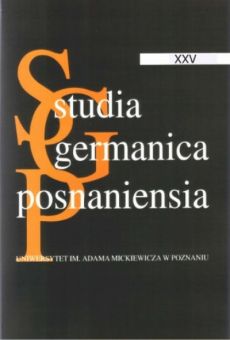 Studia Germanica Posnaniensia - v. XXV