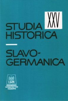 Studia Historica Slavo-Germanica XXV
