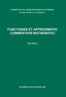 Functiones et Approximatio. Commentarii Mathematici 65.2 (2021) 