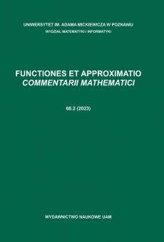 Functiones et Approximatio. Commentarii Mathematici 68.2 (2023) 