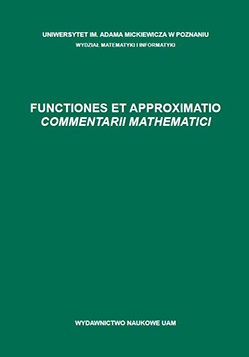 Functiones et Approximatio. Commentarii Mathematici